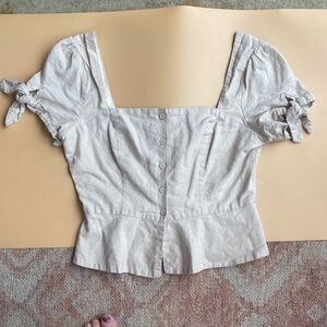 Urban Outfitters Cream Button-Up Blouse